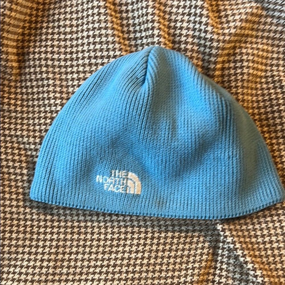 The North Face Blue Knit Beanie Hat